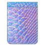 Cell Phone Wallet Stick on Credit Card Holder for Back of Phone - Cards Sleeve Pocket, Adhesive Sticker Compatible with iPhone, Most Cases - Iridescent Snakeskin