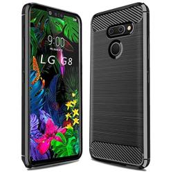 LG G8 ThinQ Case,LG G8 Case, Sucnakp TPU Shock Absorption Cell Phone Cases Technology Raised Bezels Protective Cover for LG G8 Case (Black)