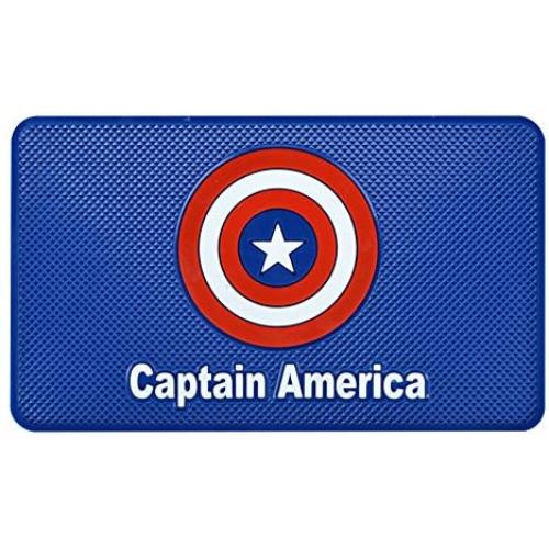 Tianmei 10.6&quotx6.1" Marvel Comics Pattern Extra Large Size Anti-Slip Rubber Pad, Car Dashboard Universal Non-Slip Mat Use for Cell Phones, Sunglasses, Keys, Coins and More (Captain USA)