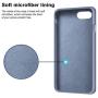 Anuck iPhone SE 2020 Case, iPhone 8 Case, Non-Slip Liquid Silicone Gel Rubber Bumper Case Soft Microfiber Lining Hard Shell Shockproof Full-Body Protective Case Cover for iPhone 7/8/SE 4.7" Blue Gray