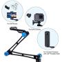 Smatree 3 Way Foldable Pole/Monopod Compatible for GoPro MAX/Hero 8/7/6/5/4/3 Plus/2018,Logitech Webcam C925e C922x,DJI OSMO