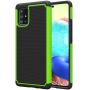Dahkoiz Case for Samsung Galaxy A71 5G Case with Tempered Glass Screen Protector[2 Pack],Drop Protection Armor Defender Cover Dual Layer Hybrid Protective Phone Cases for Samsung Galaxy A71 5G, Green