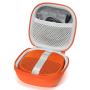 Bright Orange Protective Case for Bose SoundLink Micro Bluetooth Speaker, Best Color and Shape Matching, Featured Secure and Easy Pulling Out Strap Design, Mesh Pocket for Cable and accessorie