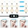 EEIEER Ring Light, 6 Ring Light with Stand Mini LED Dimmable Light with Cell Phone Holder Desktop LED Lamp for Live Stream/Makeup/Video/Photography (6inch,White/Cold Light)