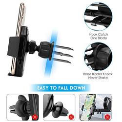 Car Vent Phone Mount, AONKEY Cell Phone Holder Adjustable Hook Clip Cradle Universal for All Smartphones Include iPhone 11 Pro/11 Pro Max/XR/XS/XS Max/X/8/7, Galaxy S9/S10/S10 Plus Note 9/Note 10 Plus