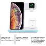 Wireless Charger 3 in 1 Charging Station for Airpods1/2/Pro iWatch 1/2/3/4 Qi Certified 15W Fast Wireless Charging Stand for iPhone X/Xs/Xs Max/8/8 Plus Samsung Galaxy S10 S9 S8 S7 Note9/8 and More