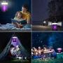 Hisome Mosquito Zappers Killer, Waterproof Electric Fly Killer Light with Camping Lantern, Solar Powered/USB Rechargeable Bug Zapper for Indoor Outdoor