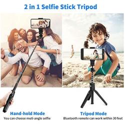 Bluetooth Selfie Stick Tripod,PEYOU 41 Inch Extendable Phone Camera Tripod Stand with Wireless Remote, Selfie Stick Compatible for iPhone 11/11 Pro/X/XR/Xs Max/8/7s, Galaxy S10/S9/Note 8