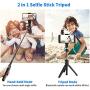 Bluetooth Selfie Stick Tripod,PEYOU 41 Inch Extendable Phone Camera Tripod Stand with Wireless Remote, Selfie Stick Compatible for iPhone 11/11 Pro/X/XR/Xs Max/8/7s, Galaxy S10/S9/Note 8
