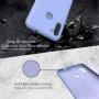 Weycolor Samsung Galaxy A11 Case, with Tempered Glass Screen Protector [2 Pack], Liquid Silicone Slim Soft Fit Drop Protection Case for Galaxy A11 (Purple)