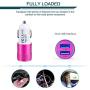 USB Car Charger Adapter, 3.4a Fast Charging Dual Port Cargador de Carro Lighter Adapter for iPhone SE 11Pro Max X XR XS Max 8 Plus 7s 6s, iPad, Samsung Galaxy A10 S10 Plus S10e S9 Note 8, LG, GPS Pink