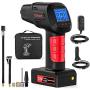 Portable Smart Air Compressor Cordless Tire Inflator Pump with Digital Pressure Gauge, Rechargeable Li-ion Battery Air Pump for Car Motorcycle Bike Air Bed Balls Inflatable Toys