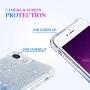 Ruky iPhone 6 6S 7 8 Case, iPhone SE 2020 Case, Gradient Quicksand Series Glitter Bling Flowing Liquid Floating Soft TPU Protective Girls Women Case for iPhone 6/6s/7/8/SE 2020 4.7", Gradient Azure