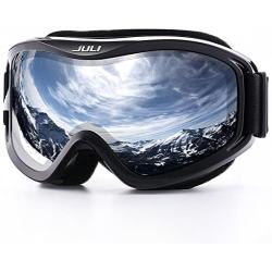 Juli Ski Goggles,Winter Snow Sports Snowboard Goggles with Anti-Fog UV Protection Double Lens for Men Women & Youth Snowmobile Skiing Skating