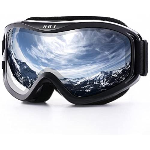 Juli Ski Goggles,Winter Snow Sports Snowboard Goggles with Anti-Fog UV Protection Double Lens for Men Women & Youth Snowmobile Skiing Skating