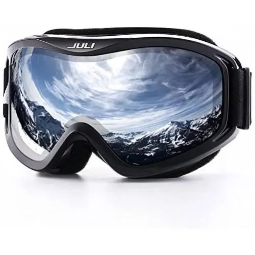 Juli Ski Goggles,Winter Snow Sports Snowboard Goggles with Anti-Fog UV Protection Double Lens for Men Women & Youth Snowmobile Skiing Skating Juli Ski Goggles,Winter Snow Sports Snowboard Goggles with Anti-Fog UV Protection Double Lens for Men Women & Youth Snowmobile Skiing Skating