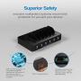 Charging Station for Multiple Devices MSTJRY 6 Port USB Charging Dock Station for Cell Phone Tablets (Black, 6 Cables Included)