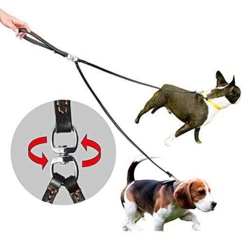 PET ARTIST 2 Way Tangle Free Dog Leash for Small&Medium Dogs Walking and Training