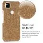 kwmobile Case Compatible with Google Pixel 4a - Protective Cork Mobile Cell Phone Cover - Light Brown