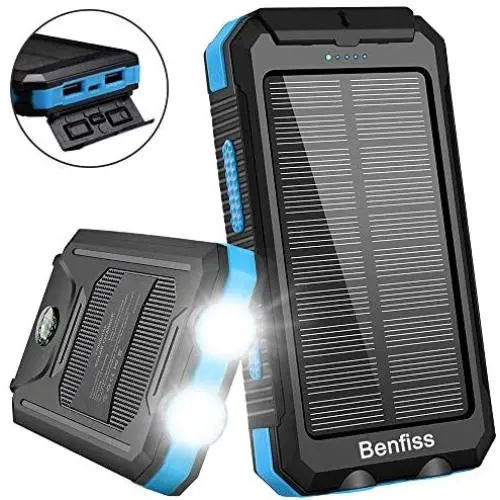Solar Charger, Benfiss 20000mAh Lit Solar Power Bank with 2 Led Light and Dual USB 5V 1A/2A Output, Waterproof Portable External Backup Battery for Camping,Outdoors,Emergency Solar Charger, Benfiss 20000mAh Lit Solar Power Bank with 2 Led Light and Dual USB 5V 1A/2A Output, Waterproof Portable External Backup Battery for Camping,Outdoors,Emergency