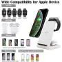 Wireless Charger Stand 3 in 1 Wireless Charging Station for Apple Watch 5/4/3/2/1 Airpods 2/ Pro Premium Qi-Certified Fast Cordless Charger for iPhone 11/Xs/X Max/XR/X/8/8Plus/Samsung S9/Note9-White