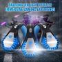 BUTFULAKE GH-1 Gaming Headset for PS4, Xbox One, Xbox One S, PC, Nintendo Switch, Mac, Laptop, Computer, 3.5mm Wired Pro Stereo Over Ear Gaming Headphones with Noise Cancelling Mic, LED Light, Blue