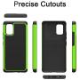 Dahkoiz Case for Samsung Galaxy A71 5G Case with Tempered Glass Screen Protector[2 Pack],Drop Protection Armor Defender Cover Dual Layer Hybrid Protective Phone Cases for Samsung Galaxy A71 5G, Green