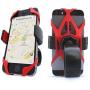 4-Pack Bike Motorcycle Phone Mount Tether - X Web Grip Silicone Cell Phone Holder Band - Universal Elastic Rubber Security Strap for Mountain & Road Sports Bicycle Handlebar Cradle (2 Black & 2 Red)