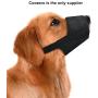 Dog Muzzles Suit, 7 PCS Anti-Biting Barking Pet Muzzles Adjustable Dog Muzzle Mouth Cover for Small Medium Large Extra Dog - Black