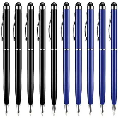 Stylus Pen,UROPHYLLA 10pcs Universal 2 in 1 Capacitive Stylus Ballpoint Pen Compatible for iPad,iPhone,Samsung,HTC,Kindle,Tablet,All Capacitive Touch Screen Device -Black+Blue Stylus Pen,UROPHYLLA 10pcs Universal 2 in 1 Capacitive Stylus Ballpoint Pen Compatible for iPad,iPhone,Samsung,HTC,Kindle,Tablet,All Capacitive Touch Screen Device -Black+Blue
