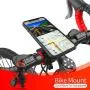Bike Phone Mount, 360°Rotation Universal Motorcycle Handlebar Mount Adjustable Phone Mount Holder Stand Cell Phone Holder for Fits for iPhone and Any Smart Phone Bike Phone Mount, 360°Rotation Universal Motorcycle Handlebar Mount Adjustable Phone Mount Holder Stand Cell Phone Holder for Fits for iPhone and Any Smart Phone