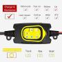 6V/12V Battery Charger 1.5A Trickle Charger and Auto Battery Maintainer Smart Float Charger for Car Motorcycle Boat Lawn Mower Tractor RV SLA ATV AGM GEL Lead Acid Batteries (Yellow)