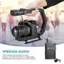 Movo MicRig-W1 Wireless Microphone Filmmaker Kit - Video Handle Camera Stabilizer with Wireless Lavalier Microphone Compatible with DSLR, Mirrorless Cameras, iPhone, Android Smartphones