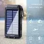 Solar Charger 20000mAh YOESOID Portable Solar Power Bank with Dual USB Output Waterproof External Battery Pack Compatible Most Smart Phones and Tablets Solar Charger 20000mAh YOESOID Portable Solar Power Bank with Dual USB Output Waterproof External Battery Pack Compatible Most Smart Phones and Tablets