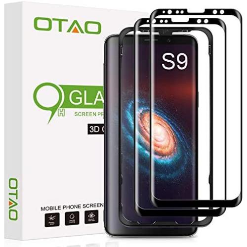 (2 Pack) Galaxy S9 Screen Protector Tempered Glass, OTAO 3D Curved Dot Matrix [Full Screen Coverage] Glass Screen Protector for Samsung Galaxy S 9 with Installation Tray [Case Friendly]