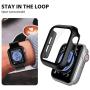 [2 Pack] L K Case for Apple Watch 40mm Series 4/5 Built-in Tempered Glass Screen Protector, All-Around Ultra-Thin Bumper Full Cover Hard PC Protective Case for iWatch 40MM - Black
