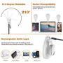 Selfie Ring Light, Clip-on Light Ring for Phone Upgraded 54 LED Rechargeable Portable Selfie Fill Light with 3 Light Modes, 8-Level Brightness, 210° Rotating for iPhone and Android