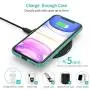 CHOETECH Wireless Charger, 15W Max Fast Wireless Charging Pad with QC 3.0 Adapter Compatible iPhone SE 2020/11/11 Pro Max/Xs Max/XR/X/8, Galaxy S20/Note 10/S10/S9/S8, LG V30/V35/G8, AirPods Pro