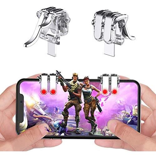 Mobile Game Controller- PUBG/Fornite/Knives Out/Rules of Survival Cell Phone Controller,Sensitive Shoot and Aim Triggers for L1R1 Mobile Game Trigger Joystick for Android & iPhone