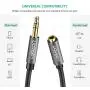 UGREEN 3.5mm Male to Female Extension Stereo Audio Extension Cable Adapter Gold Plated Compatible for iPhone, iPad, Smartphones, Tablets, Media Players Black PVC (3FT) UGREEN 3.5mm Male to Female Extension Stereo Audio Extension Cable Adapter Gold Plated Compatible for iPhone, iPad, Smartphones, Tablets, Media Players Black PVC (3FT)