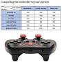 Phone Game Controller, T3 Bluetooth Joystick Wireless Gamepad Game Controller Joystick Gaming Controller for Android for iOS Mobile Phones PC Game Handle-Black with USB-