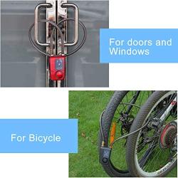 VGEBY Smart Bluetooth Bike Lock Anti Theft 110dB Alarm Waterproof Lock for iOS Android Smartphone (Color : Red)