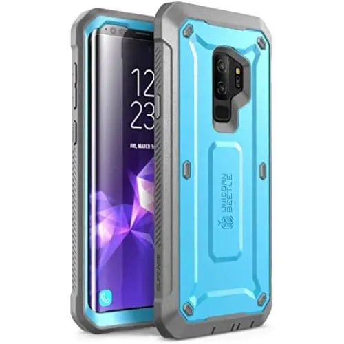 SUPCASE Unicorn Beetle Pro Series Case Designed for Samsung Galaxy S9+ Plus, with Built-In Screen Protector Full-body Rugged Holster Case for Galaxy S9+ Plus (2018 Release) (Blue) SUPCASE Unicorn Beetle Pro Series Case Designed for Samsung Galaxy S9+ Plus, with Built-In Screen Protector Full-body Rugged Holster Case for Galaxy S9+ Plus (2018 Release) (Blue)