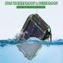 Solar Charger 20000mAh YOESOID Portable Solar Power Bank Outdoor Waterproof Camping External Backup Battery Pack with Dual USB Ports 2 LED Light Carabiner and Compass, Compatible Most Smart Phones