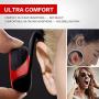 Small Bluetooth Headphones Behind The Head, Sports Wireless Headset with Built in Microphone and Crystal-Clear Sound, Fold-able and Carried in The Purse, and 12-Hour Battery Life, red