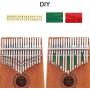 【Happy Shopping Day】OriGlam 17 Key Kalimba Mbira Thumb Piano, Finger Piano/Mbira 17 Tone Musical Toys with Engraved Notation, Hammer, Music Book for Music Lovers Beginners and Child