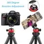 Phone Tripod, Portable Cell Phone Camera Tripod Stand with Wireless Remote, Flexible Tripod Stand for Selfies/Vlogging/Streaming/Photography Compatible with iPhone, Android Phone, Sports Camera GoPro