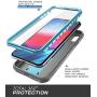 SupCase Unicorn Beetle Pro Series Case Designed for iPhone XR, with Built-in Screen Protector Full-Body Rugged Holster Case for iPhone XR 6.1 Inch (2018 Release) (Blue)