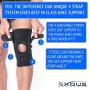 EXOUS Knee Brace Support Protector - Relieves Patella Tendonitis - Jumpers Knee Mensicus Tear - ACL Lateral & Medial Ligament Sprains Comfort Design True Non-Slip FIT for Arthritis - Sport - Running