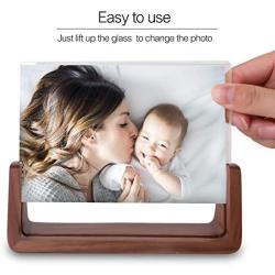 Lezgo 4x6 inch Picture Frame (2 Pack)- Photo Frame Made of Solid Wood Acrylic High-Definition Glass for Table Top Display